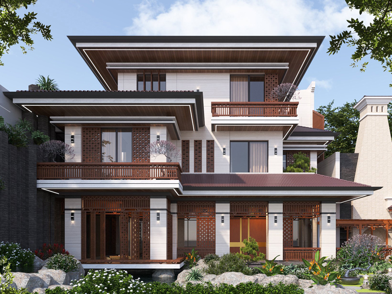 biệt thự 3 tầng mái Nhật 2