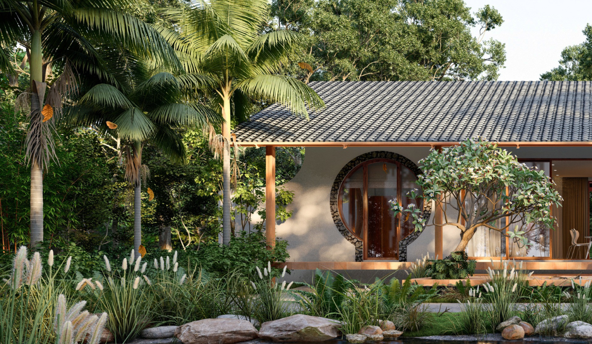 Xây tổ ấm xanh với biệt thự nhà vườn phong cách Wabi Sabi