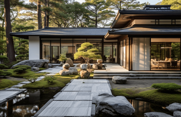 Kết nối thiên nhiên lấy cảm hứng từ phong cách Wabi Sabi với biệt thự kiểu Nhật