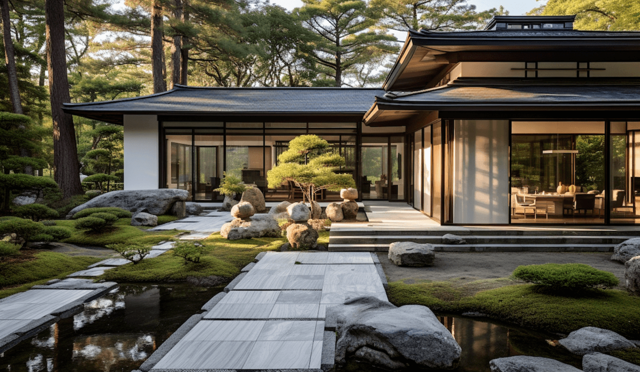 Kết nối thiên nhiên lấy cảm hứng từ phong cách Wabi Sabi với biệt thự kiểu Nhật