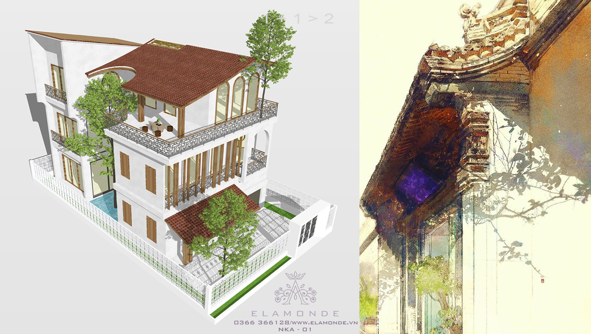 Bóng dáng quen thuộc của một ngôi nhà Việt